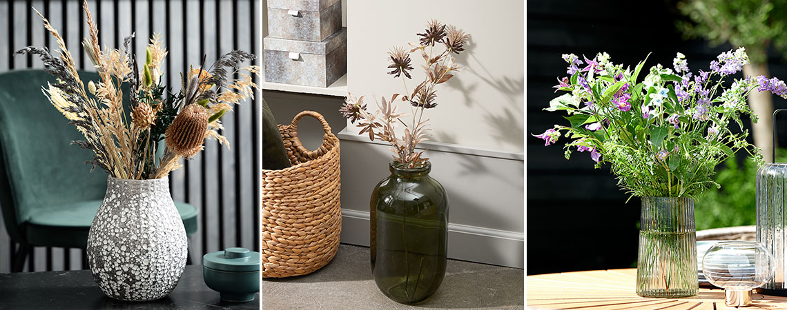 Izberite pravo vazo za različne priložnosti in raznoliko cvetje