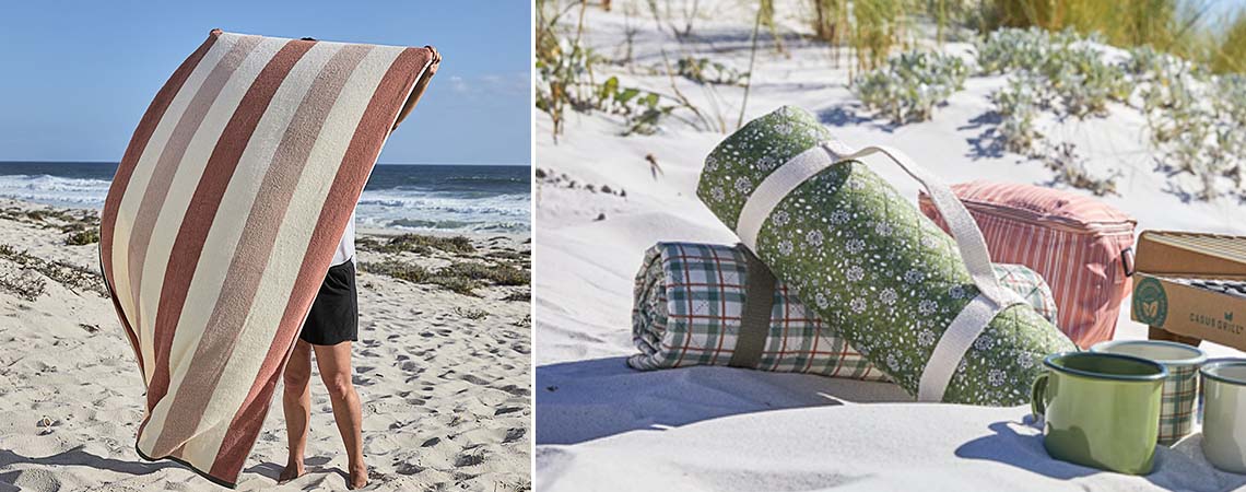 Brisače za plažo in vodoodporne odeje za piknike na plaži