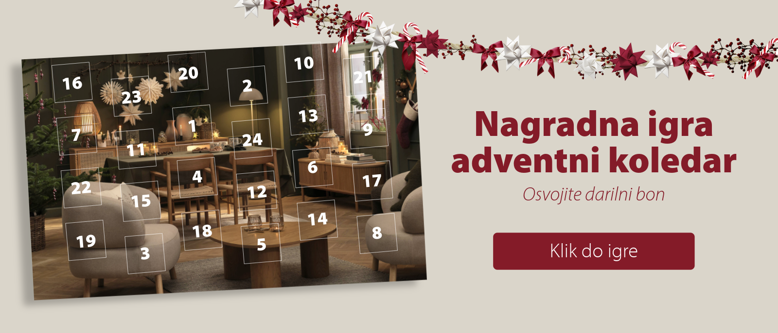 Božična igra adventni koledar 2025