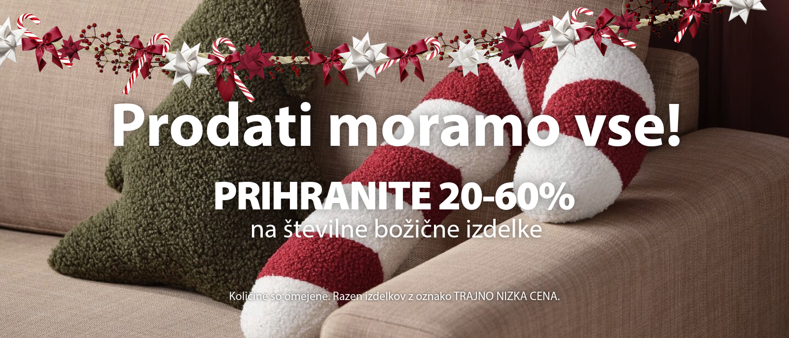 20-60% na številne božične izdelke