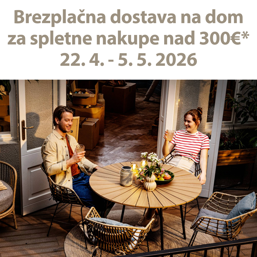 Brezplačna dostava na dom nad 300 eur 22. 4. - 5. 5. 26