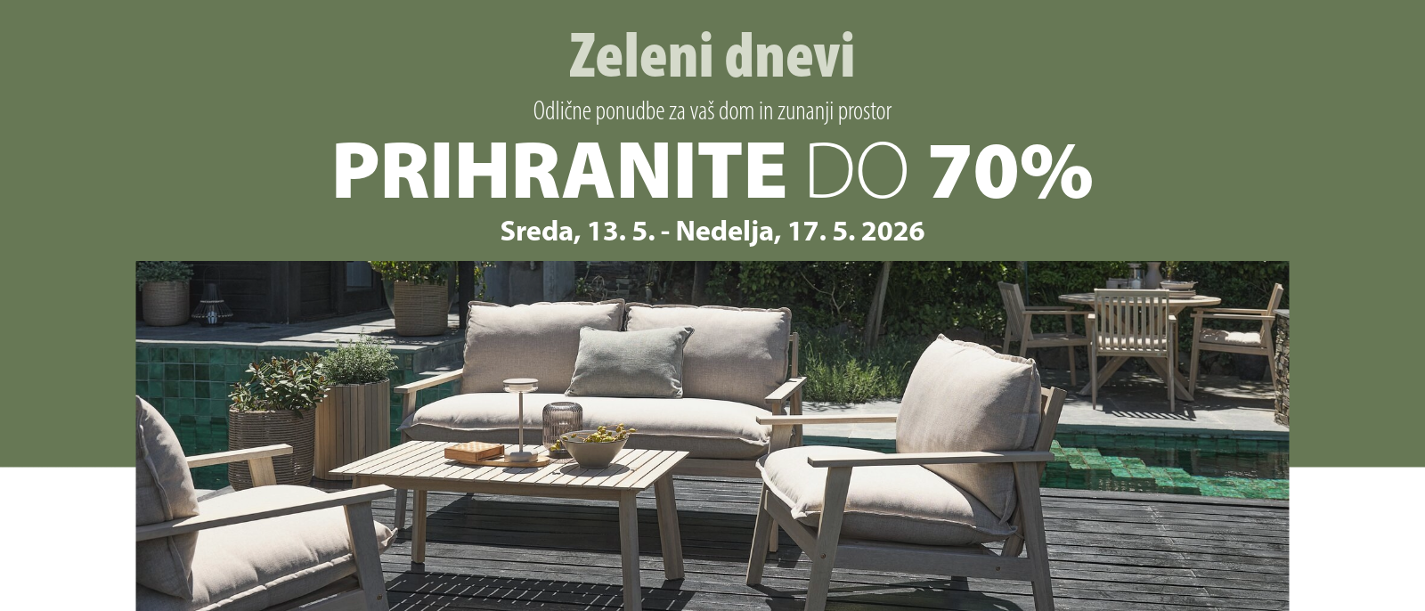 Zeleni dnevi s popusti do 70%
