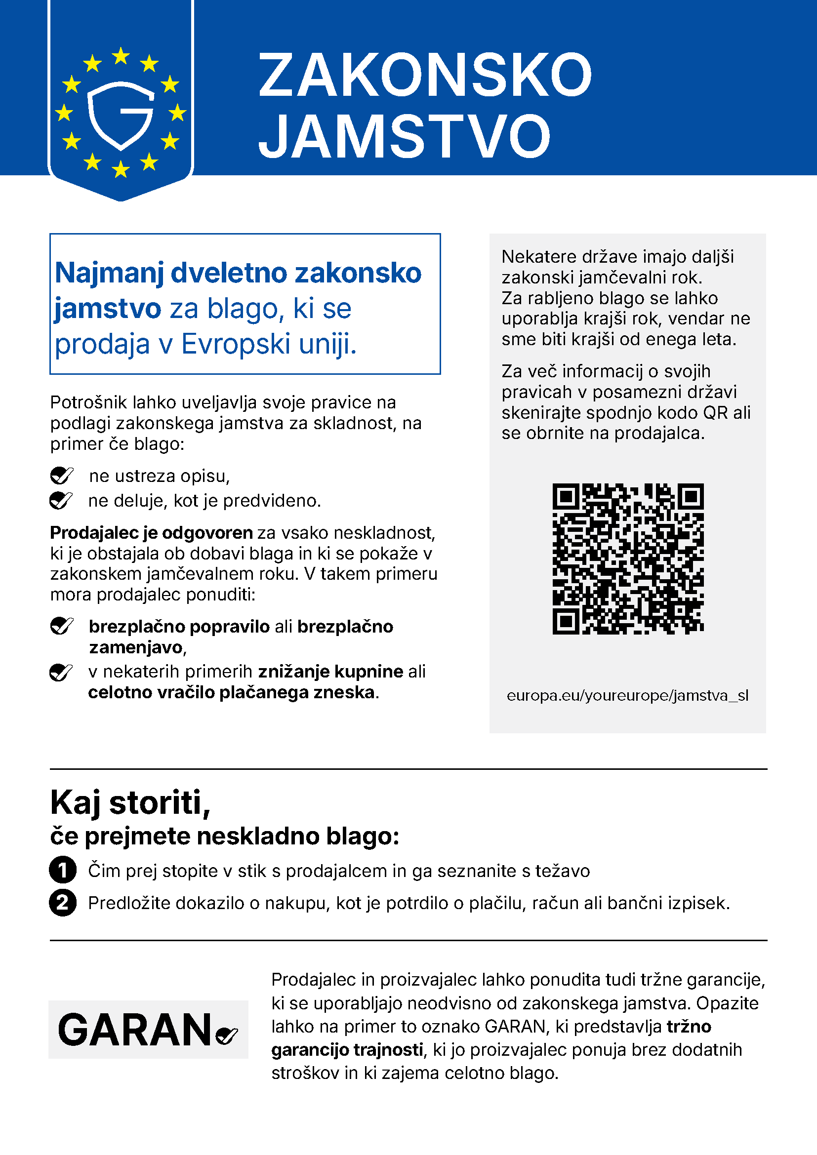 Kaj storiti, če prejmete neskladno blago: Čim prej stopite v stik s prodajalcem in ga seznanite s težavo